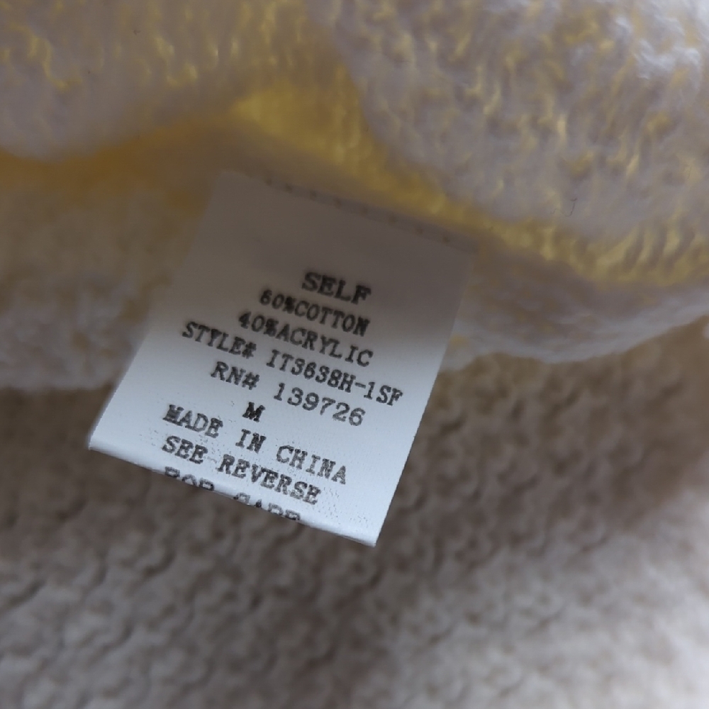 3 For $30. Elegant Cream Sweater with Brown Elbow Patches - Picture 7 of 9